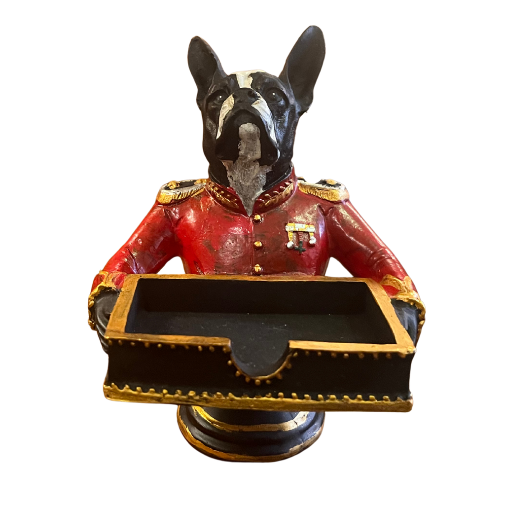 Decorative Bulldog Card Holder / Sweet Tray