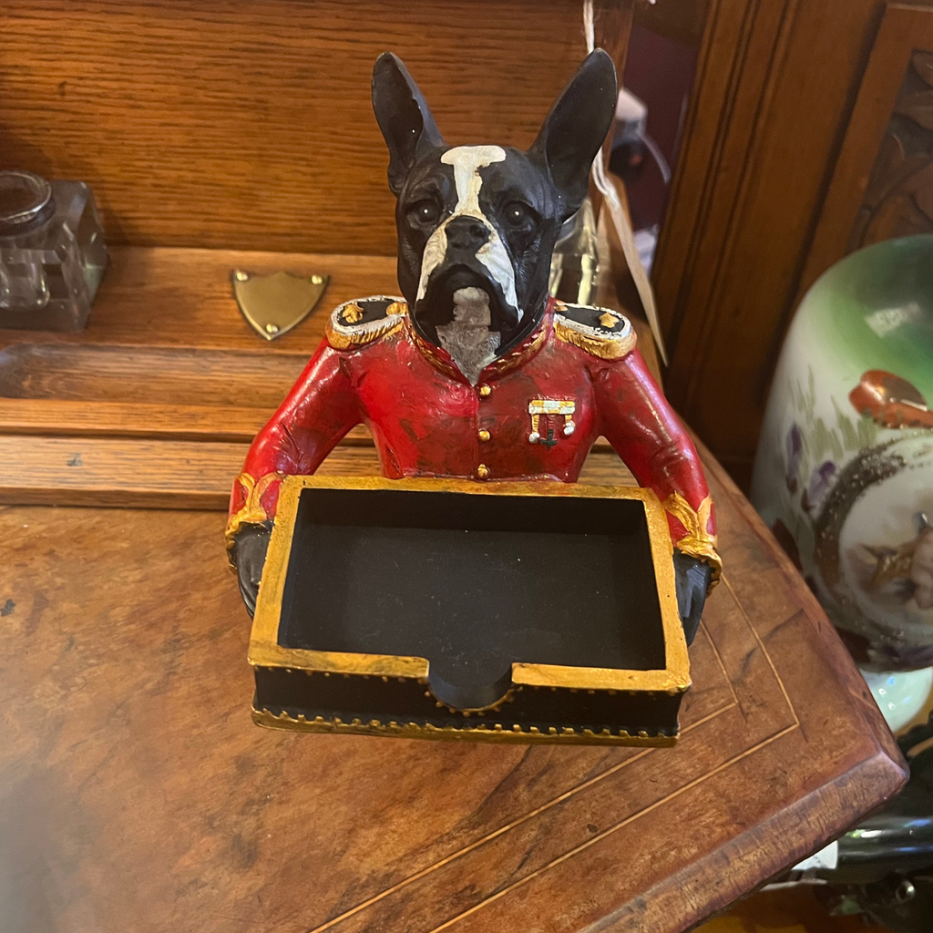 Decorative Bulldog Card Holder / Sweet Tray