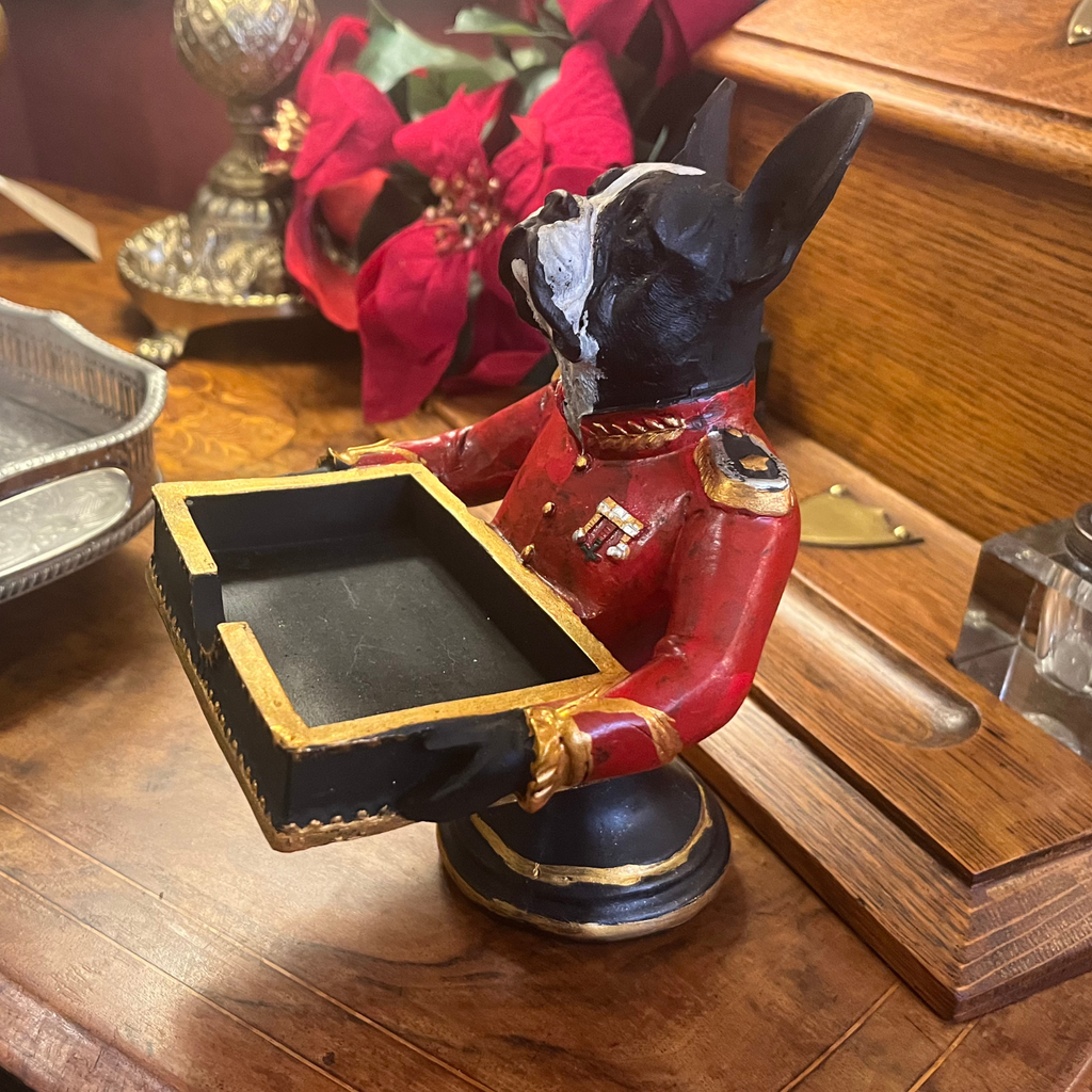 Decorative Bulldog Card Holder / Sweet Tray